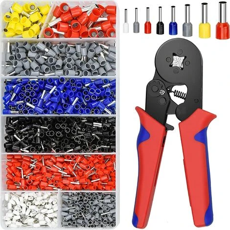 Betterlife 1250Pcs Kit De Pinces à Sertir Cosse Electriques à Sertir De AWG23-7/0.25~10mm² Outil De Sertissage De Fil à Cliquet Auto Ajustable Avec Pince électricien Pour Câble Bricolage 1 Betterlife 1250Pcs Kit De Pinces à Sertir Cosse Electriques à Sertir De AWG23-7/0.25~10mm² Outil De Sertissage De Fil à Cliquet Auto Ajustable Avec Pince électricien Pour Câble Bricolage