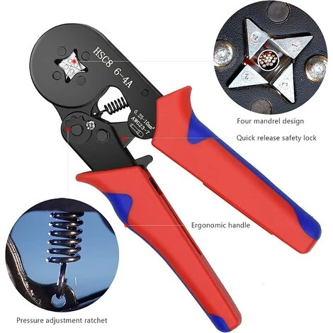 Betterlife 1250Pcs Kit De Pinces à Sertir Cosse Electriques à Sertir De AWG23-7/0.25~10mm² Outil De Sertissage De Fil à Cliquet Auto Ajustable Avec Pince électricien Pour Câble Bricolage 2 Betterlife 1250Pcs Kit De Pinces à Sertir Cosse Electriques à Sertir De AWG23-7/0.25~10mm² Outil De Sertissage De Fil à Cliquet Auto Ajustable Avec Pince électricien Pour Câble Bricolage – Image 2