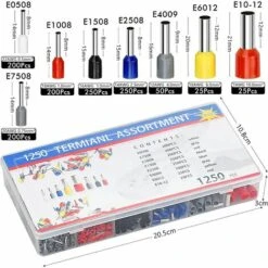 Betterlife 1250Pcs Kit De Pinces à Sertir Cosse Electriques à Sertir De AWG23-7/0.25~10mm² Outil De Sertissage De Fil à Cliquet Auto Ajustable Avec Pince électricien Pour Câble Bricolage 8 Betterlife 1250Pcs Kit De Pinces à Sertir Cosse Electriques à Sertir De AWG23-7/0.25~10mm² Outil De Sertissage De Fil à Cliquet Auto Ajustable Avec Pince électricien Pour Câble Bricolage -Outil de l'électricien Soldes 2022 45718639 4