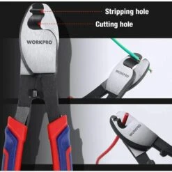 WORKPRO Pince Coupe-Câble 210mm, Idéal Pour Couper Les Câbles En Cuivre, En Aluminium Et Les Câbles Electriques -Outil de l'électricien Soldes 2022 45732239 3