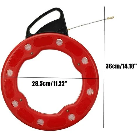 Betterlife 30M Extracteur De Fil Bulit En Nylon Ruban De Poisson Forme Rétractable Conduit Rodder Tirant L'extracteur De Câble De Fil De Ménage Pour électricien 4mm 30m 3 Betterlife 30M Extracteur De Fil Bulit En Nylon Ruban De Poisson Forme Rétractable Conduit Rodder Tirant L'extracteur De Câble De Fil De Ménage Pour électricien 4mm 30m – Image 3
