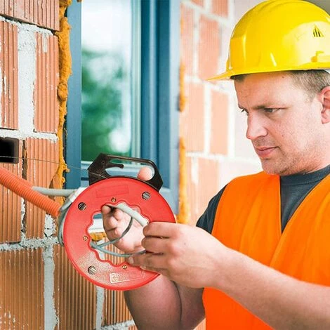 Betterlife 30M Extracteur De Fil Bulit En Nylon Ruban De Poisson Forme Rétractable Conduit Rodder Tirant L'extracteur De Câble De Fil De Ménage Pour électricien 4mm 30m 5 Betterlife 30M Extracteur De Fil Bulit En Nylon Ruban De Poisson Forme Rétractable Conduit Rodder Tirant L'extracteur De Câble De Fil De Ménage Pour électricien 4mm 30m – Image 5