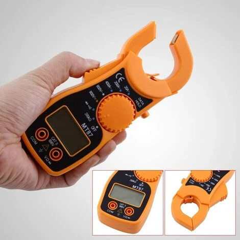 GUAZHUNIFR Multimètre Numérique Pince Multimètre AC DC Voltmètre Ampèremètre Pince De Courant Pinces Ohmmètre Volt Tester LCD Meter Pocket Digital Multi Tester Guazhuni (Orange) 2 GUAZHUNIFR Multimètre Numérique Pince Multimètre AC DC Voltmètre Ampèremètre Pince De Courant Pinces Ohmmètre Volt Tester LCD Meter Pocket Digital Multi Tester Guazhuni (Orange) – Image 2