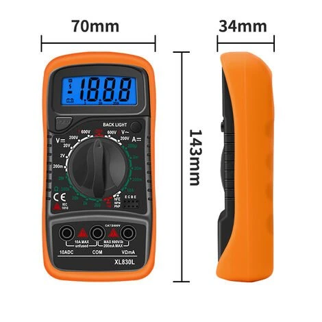 GUAZHUNIFR Multimètre Numérique XL830L 2000 Comptes Mini Multimètre Testeur De Pile Courant Tension AC DC Résistance Buzzer Transistor Voltmètre Ampèremètre Avec Écran LCD Rétroéclairé Guazhuni 2 GUAZHUNIFR Multimètre Numérique XL830L 2000 Comptes Mini Multimètre Testeur De Pile Courant Tension AC DC Résistance Buzzer Transistor Voltmètre Ampèremètre Avec Écran LCD Rétroéclairé Guazhuni – Image 2