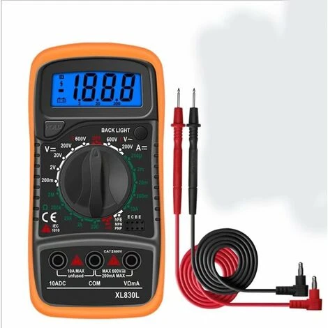GUAZHUNIFR Multimètre Numérique XL830L 2000 Comptes Mini Multimètre Testeur De Pile Courant Tension AC DC Résistance Buzzer Transistor Voltmètre Ampèremètre Avec Écran LCD Rétroéclairé Guazhuni 5 GUAZHUNIFR Multimètre Numérique XL830L 2000 Comptes Mini Multimètre Testeur De Pile Courant Tension AC DC Résistance Buzzer Transistor Voltmètre Ampèremètre Avec Écran LCD Rétroéclairé Guazhuni – Image 5
