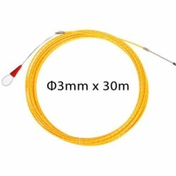 MANTA Tire Fils 3mm 30m Extracteur De Cable Fibre De Verre Jaune