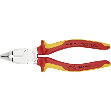 Knipex 01 06 190 VDE Pince Universelle 190 Mm DIN ISO 5746, DIN EN 60900 1 Knipex 01 06 190 VDE Pince Universelle 190 Mm DIN ISO 5746, DIN EN 60900