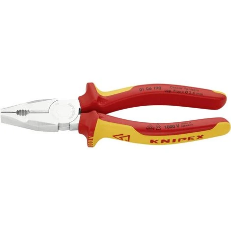 Knipex 01 06 190 VDE Pince Universelle 190 Mm DIN ISO 5746, DIN EN 60900 3 Knipex 01 06 190 VDE Pince Universelle 190 Mm DIN ISO 5746, DIN EN 60900 – Image 3