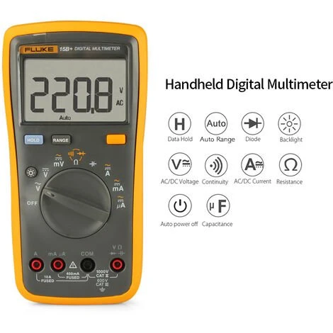 Le Multimètre Numérique FLUKE F15B+ Peut Mesurer La Tension AC/DC, Le Courant, La Résistance, La Capacité + Le Test De Continuité Sans Alimentation Par Batterie 4 Le Multimètre Numérique FLUKE F15B+ Peut Mesurer La Tension AC/DC, Le Courant, La Résistance, La Capacité + Le Test De Continuité Sans Alimentation Par Batterie – Image 4