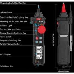 TASI Multimètre, Ohmmètre Et Ampèremètre Mesure De NCV De Multimètre Numérique De Type Stylo - TA802B -Outil de l'électricien Soldes 2022 47158538 4