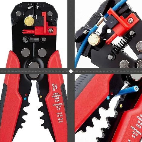 Pince à Dénuder, 5 En 1 Pince à Dénuder Multifonctionnelle électrique Pince à Dénuder Automatique Pour Coupe-câbles (Orange),HANBING 4 Pince à Dénuder, 5 En 1 Pince à Dénuder Multifonctionnelle électrique Pince à Dénuder Automatique Pour Coupe-câbles (Orange),HANBING – Image 4