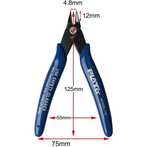 DEVENIRRICHE Pinces Coupantes De Côté, Yuanzi Cisaille Latérale Outil De Coupe, Pouce/Pince à Dénuder Acier Pour Câble Électrique, Bijoux Réparation, Travaux Pratiques, Bricolage (2 Pack, Bleu) 3 DEVENIRRICHE Pinces Coupantes De Côté, Yuanzi Cisaille Latérale Outil De Coupe, Pouce/Pince à Dénuder Acier Pour Câble Électrique, Bijoux Réparation, Travaux Pratiques, Bricolage (2 Pack, Bleu) – Image 3