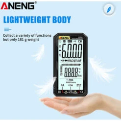 Multimètre, Ohmmètre Et Ampèremètre ANENG 4, 7 Pouces LCD Grand écran Multimètre De Poche Manuel Gamme Automatique Multimètre Numérique Intelligent Intégré Véritable Valeur Effective Modèle 620A - Noir -Outil de l'électricien Soldes 2022 47809780 4