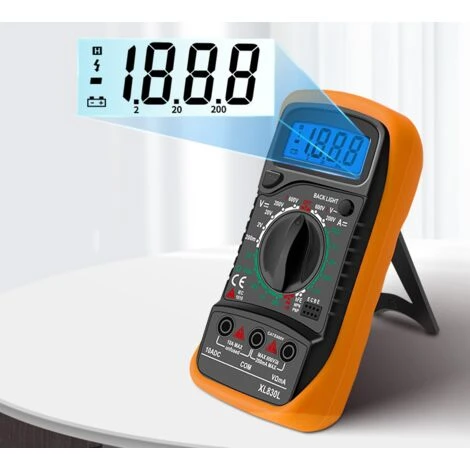 ELLE Multimètre Numérique LCD, Haute Qualité Voltmètre Ampèremètre Ohmmètre, Portable Digital Testeur Electrique Mesure Tension Courant Continuité Résistance AC DC Circuit Diodes Transistors 5 ELLE Multimètre Numérique LCD, Haute Qualité Voltmètre Ampèremètre Ohmmètre, Portable Digital Testeur Electrique Mesure Tension Courant Continuité Résistance AC DC Circuit Diodes Transistors – Image 5