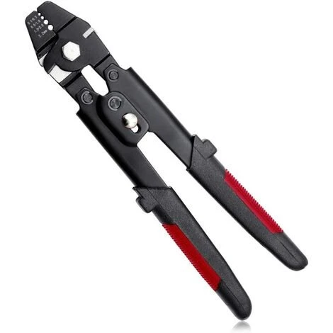 ECHOO Pince à Sertir De 25,4 Cm - Pince à Sertir Pour Câble En Acier Et Cuivre - Manchons à Sertir De 0,1 Mm à 2,2 Mm 1 ECHOO Pince à Sertir De 25,4 Cm - Pince à Sertir Pour Câble En Acier Et Cuivre - Manchons à Sertir De 0,1 Mm à 2,2 Mm