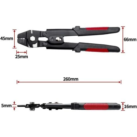 ECHOO Pince à Sertir De 25,4 Cm - Pince à Sertir Pour Câble En Acier Et Cuivre - Manchons à Sertir De 0,1 Mm à 2,2 Mm 2 ECHOO Pince à Sertir De 25,4 Cm - Pince à Sertir Pour Câble En Acier Et Cuivre - Manchons à Sertir De 0,1 Mm à 2,2 Mm – Image 2