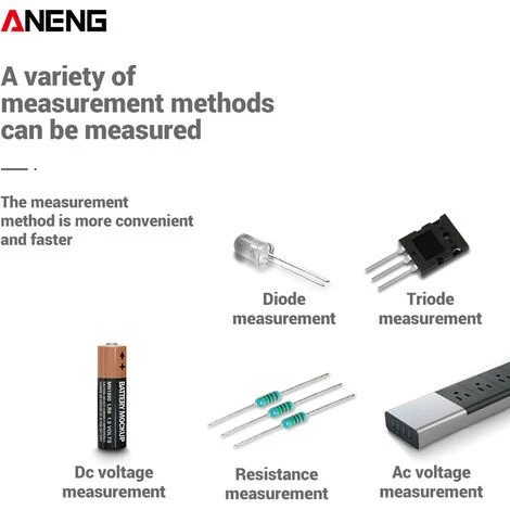 Multimètre, Ohmmètre Et Ampèremètre Multimètre Numérique Portable ANENG M1 Rétro-éclairage LCD Haute Précision Tension Ca/cc Courant Résistance Transistor Testeur De Continuité Protection Contre Les Surcharges, Orange - Orange 5 Multimètre, Ohmmètre Et Ampèremètre Multimètre Numérique Portable ANENG M1 Rétro-éclairage LCD Haute Précision Tension Ca/cc Courant Résistance Transistor Testeur De Continuité Protection Contre Les Surcharges, Orange - Orange – Image 5