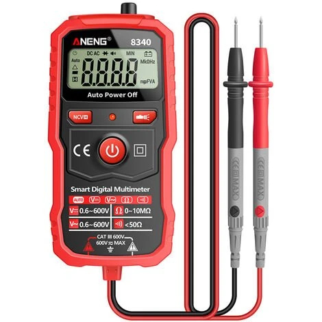 ANENG 8340 Multimètre Numérique Intelligent 1999 écran De Rétro-éclairage/fonction De Lampe De Poche Noir + Rouge (sans Batterie) 1 ANENG 8340 Multimètre Numérique Intelligent 1999 écran De Rétro-éclairage/fonction De Lampe De Poche Noir + Rouge (sans Batterie)