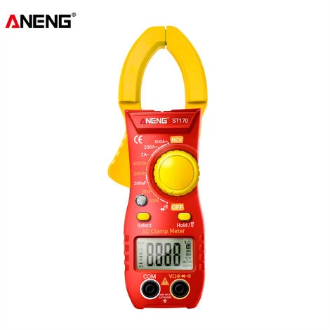 ANENG ST170 Smart Clamp-on Current Multimeter 1999, Compte, Affichage Numérique LCD Rétroéclairé Avec Lampe De Poche, Rouge Et Jaune (sans Batterie) - Rouge Et Jaune (sans Batterie) 2 ANENG ST170 Smart Clamp-on Current Multimeter 1999, Compte, Affichage Numérique LCD Rétroéclairé Avec Lampe De Poche, Rouge Et Jaune (sans Batterie) - Rouge Et Jaune (sans Batterie) – Image 2
