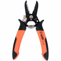 Pince à Dénuder PARON Pince à Dénuder Multifonctionnelle à 6 Trous Meulage Fin Pince à Dénuder De Type Cisaillement Pince à Serrer Les Fils Double Couche Deux Couleurs Poignée Confortable Pince Coupante AWG20-10 08-26 Mm² JX-1143-A