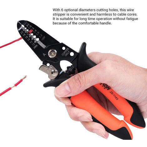 Pince à Dénuder PARON Pince à Dénuder Multifonctionnelle à 6 Trous Meulage Fin Pince à Dénuder De Type Cisaillement Pince à Serrer Les Fils Double Couche Deux Couleurs Poignée Confortable Pince Coupante AWG20-10 08-26 Mm² JX-1143-A 3 Pince à Dénuder PARON Pince à Dénuder Multifonctionnelle à 6 Trous Meulage Fin Pince à Dénuder De Type Cisaillement Pince à Serrer Les Fils Double Couche Deux Couleurs Poignée Confortable Pince Coupante AWG20-10 08-26 Mm² JX-1143-A – Image 3