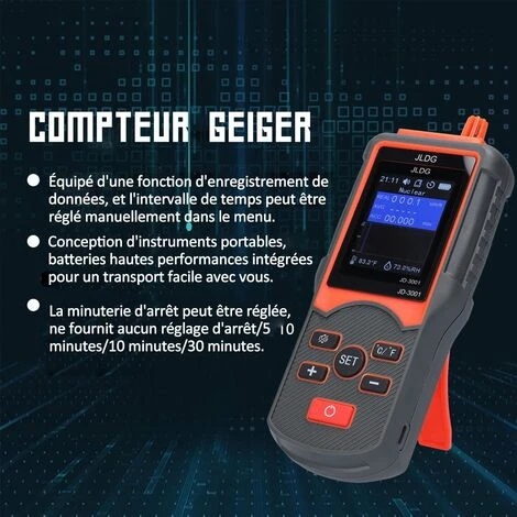 HAPPYSHOPPING Compteur Geiger Complet + Appareil De Détection Des Rayonnements électromagnétiques Détection De La Température Et De L'humidité Conversion Des Unités De Température 2 HAPPYSHOPPING Compteur Geiger Complet + Appareil De Détection Des Rayonnements électromagnétiques Détection De La Température Et De L'humidité Conversion Des Unités De Température – Image 2
