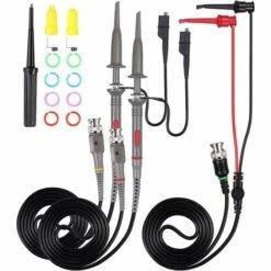 AUTOUTLET Paquets De 2 Sondes à Pince Oscilloscope 100 MHz P6100 Avec Kit De Cordons De Test BNC à Minigrabber