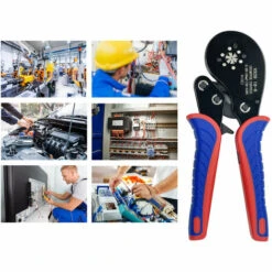 HAPPYSHOPPING Pince à Sertir Les Cosses De Tubes Capacité De Sertissage 0.08-16mm² Pince à Sertir Les Cosses De Tubes Noir, Rouge Et Bleu -Outil de l'électricien Soldes 2022 49978884 3