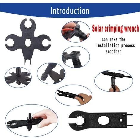 ELLE Kit D'outils De Sertissage Compatible Avec Le Connecteur De Câble Solaire MC4, 27 Pièces 3 ELLE Kit D'outils De Sertissage Compatible Avec Le Connecteur De Câble Solaire MC4, 27 Pièces – Image 3