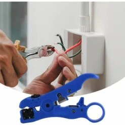 DKSFJKL Pince à Dénuder Coupecâble Outil De Dénudage Pince à Dénuder Dénudeur De Câble Coaxial Universel Pour Plat -Outil de l'électricien Soldes 2022 50995118 3