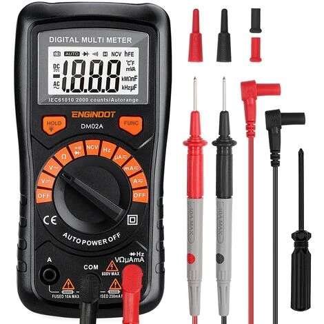 Multimètre Numérique Classique, Multi-Testeur TACKLIFE Avec Détection De Tension Sans Contact, Ecran LCD Rétroéclairé - DM02A 1 Multimètre Numérique Classique, Multi-Testeur TACKLIFE Avec Détection De Tension Sans Contact, Ecran LCD Rétroéclairé - DM02A
