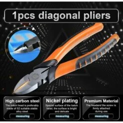 Fei Yu Pince Diagonale 8 Pouces Micro Coupe-fil Affleurant Pince De Coupe Latérale Professionnelle Pince De Coupe Diagonale -Outil de l'électricien Soldes 2022 52690564 3