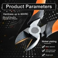 Fei Yu Pince Diagonale 8 Pouces Micro Coupe-fil Affleurant Pince De Coupe Latérale Professionnelle Pince De Coupe Diagonale -Outil de l'électricien Soldes 2022 52690564 4