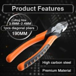 Fei Yu Pince Diagonale 8 Pouces Micro Coupe-fil Affleurant Pince De Coupe Latérale Professionnelle Pince De Coupe Diagonale -Outil de l'électricien Soldes 2022 52690564 5