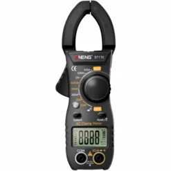 ANENG ST170 Pince Multimètre Intelligente 1999 Comptes Multimètre Numérique à Sélection Automatique Écran LCD Tension AC DC Testeur De Courant AC Lampe De Poche LED NCV Compteur De Tension à Induction Test De Diode De Capacité De Résistance - Le Noir