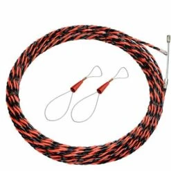 Aiguille Electricien 50M Tire Fil Electrique 5mm Diamètre Aiguille Tire Fil, Rétractable D'installation Pour Tire Cable Et Rallonge En Acier Spiralé Flexible Tire Fils Electrique Tire Fils D'électricien Macaron