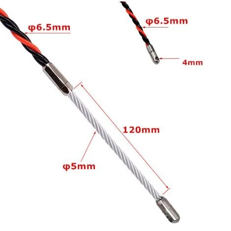 Aiguille Electricien 50M Tire Fil Electrique 5mm Diamètre Aiguille Tire Fil, Rétractable D'installation Pour Tire Cable Et Rallonge En Acier Spiralé Flexible Tire Fils Electrique Tire Fils D'électricien Macaron 2 Aiguille Electricien 50M Tire Fil Electrique 5mm Diamètre Aiguille Tire Fil, Rétractable D'installation Pour Tire Cable Et Rallonge En Acier Spiralé Flexible Tire Fils Electrique Tire Fils D'électricien Macaron – Image 2