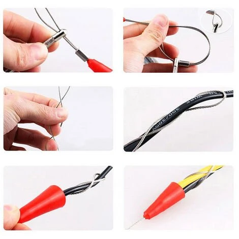 Aiguille Electricien 50M Tire Fil Electrique 5mm Diamètre Aiguille Tire Fil, Rétractable D'installation Pour Tire Cable Et Rallonge En Acier Spiralé Flexible Tire Fils Electrique Tire Fils D'électricien Macaron 5 Aiguille Electricien 50M Tire Fil Electrique 5mm Diamètre Aiguille Tire Fil, Rétractable D'installation Pour Tire Cable Et Rallonge En Acier Spiralé Flexible Tire Fils Electrique Tire Fils D'électricien Macaron – Image 5