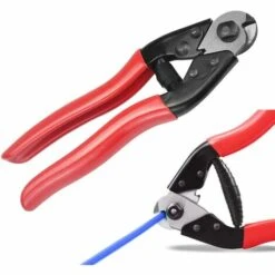 Pince Coupe-câbles Multifonction Coupe-Fil De Vélo En Acier Coupe-fil à Cliquet Pince Coupante De Câble Robuste Avec Poignée Rouge Outil De Réparation Pour Vélo Macaron
