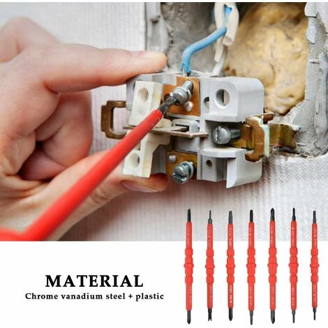 Tournevis Jeu De Tournevis Isolés Jeu De Tournevis En Acier Au Chrome Vanadium Avec Poignée Souple, Jeu De Tournevis Avec Fentes Magnétiques Jeu D'outils De Réparation électrique Macaron 5 Tournevis Jeu De Tournevis Isolés Jeu De Tournevis En Acier Au Chrome Vanadium Avec Poignée Souple, Jeu De Tournevis Avec Fentes Magnétiques Jeu D'outils De Réparation électrique Macaron – Image 5