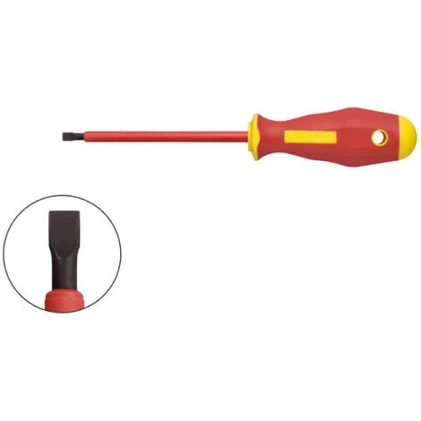 KLAUKE Tournevis Isolé 1000V, Pour Vis à Fente, Dimension 150 X 6,5 X 1,2 Mm (KL10015065IS) 1 KLAUKE Tournevis Isolé 1000V, Pour Vis à Fente, Dimension 150 X 6,5 X 1,2 Mm (KL10015065IS)