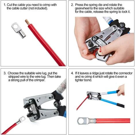Pince à Sertir Réglable Professionnelle Multicouche Cliquet De Sertissage Pince Pour Cosses De Electrique Câble Pour Électricien & Bricoleur Macaron 5 Pince à Sertir Réglable Professionnelle Multicouche Cliquet De Sertissage Pince Pour Cosses De Electrique Câble Pour Électricien & Bricoleur Macaron – Image 5