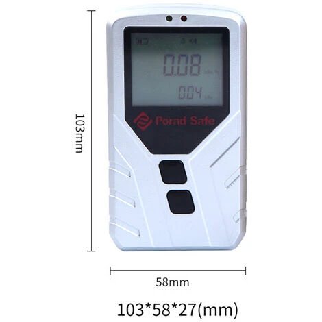 PORAD-SAFE PDG-100 Détecteur De Rayonnement Nucléaire Portable Portable écran LCD Testeur Radioactif Domestique Compteur Geiger β Y Détection De Rayons X - Argent 2 PORAD-SAFE PDG-100 Détecteur De Rayonnement Nucléaire Portable Portable écran LCD Testeur Radioactif Domestique Compteur Geiger β Y Détection De Rayons X - Argent – Image 2