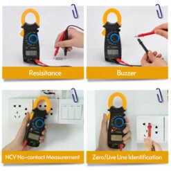 ASUPERMALL Pince De Mesure Numérique Multimètre, Mesure La Résistance, Courant Alternatif Et Continu ,Tension Terre, Diodes De Ligne Sous Tension -Outil de l'électricien Soldes 2022 53855532 3
