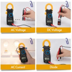 ASUPERMALL Pince De Mesure Numérique Multimètre, Mesure La Résistance, Courant Alternatif Et Continu ,Tension Terre, Diodes De Ligne Sous Tension -Outil de l'électricien Soldes 2022 53855532 4