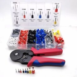 DECKON Pince à Sertir Pince à Sertir Avec 1200 Bornes Isolées à Virole Cliquet à Sertir Automatique