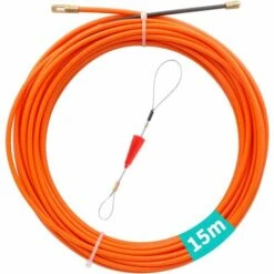 ALMI Tire Fil Electrician 15M 4,0mm Diamètre Kit Rétractable D’installation Pour Cable Avec Tête Flexible De Guidage, En Nylon Rouge