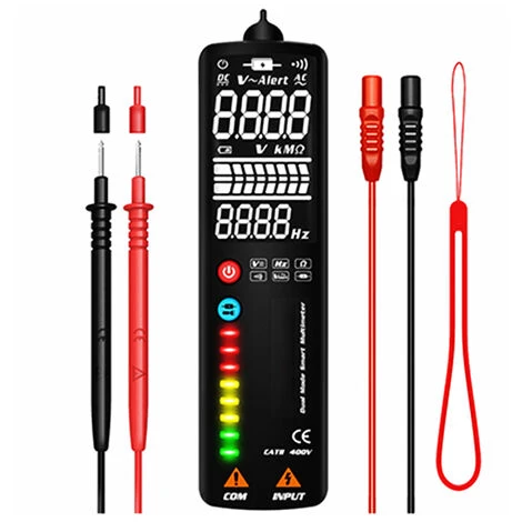 MAXRIENY Multimètre à Détection Intelligente à Double Mode Détecteur De Tension AC/DC Résistance à La Tension Fréquencemètre Mesure De Continuité Fil Sous Tension Dans Les Compteurs Muraux Affichage De 2000 Points - 1 1 MAXRIENY Multimètre à Détection Intelligente à Double Mode Détecteur De Tension AC/DC Résistance à La Tension Fréquencemètre Mesure De Continuité Fil Sous Tension Dans Les Compteurs Muraux Affichage De 2000 Points - 1