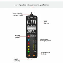 MAXRIENY Multimètre à Détection Intelligente à Double Mode Détecteur De Tension AC/DC Résistance à La Tension Fréquencemètre Mesure De Continuité Fil Sous Tension Dans Les Compteurs Muraux Affichage De 2000 Points - 1 8 MAXRIENY Multimètre à Détection Intelligente à Double Mode Détecteur De Tension AC/DC Résistance à La Tension Fréquencemètre Mesure De Continuité Fil Sous Tension Dans Les Compteurs Muraux Affichage De 2000 Points - 1 -Outil de l'électricien Soldes 2022 54047422 4