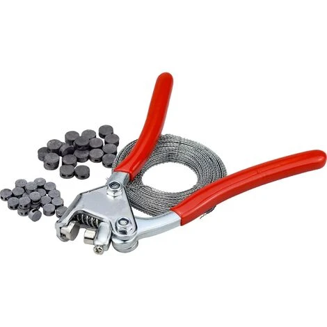 MONLY Kit De Blocage, Joins Et Fils De Scellage Pour Boîte De Donation, Pinces D'étanchéité, Plomb Seal, (1x Pinces à Câble +100 X Plombs 8mm + Fil D'étanchéité 30m) 5 MONLY Kit De Blocage, Joins Et Fils De Scellage Pour Boîte De Donation, Pinces D'étanchéité, Plomb Seal, (1x Pinces à Câble +100 X Plombs 8mm + Fil D'étanchéité 30m) – Image 5